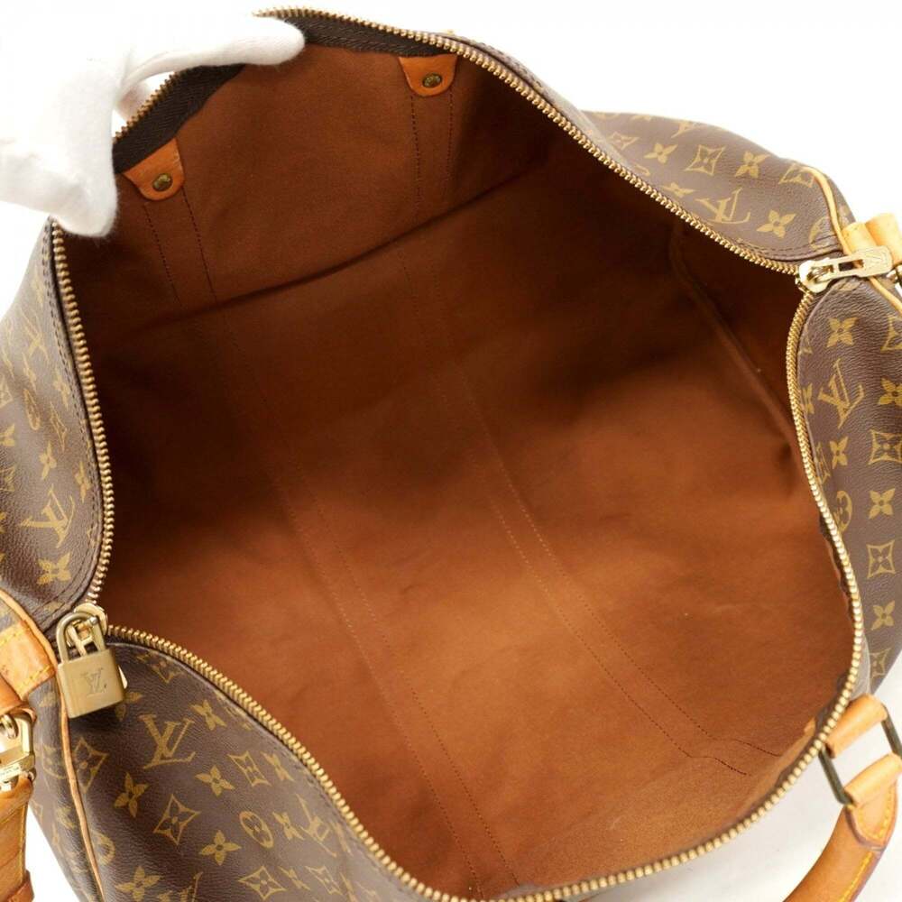 Louis Vuitton Monogram Keepall Bandouliere 55 Boston Bag M41414 Brown Men's a... - Picture 4 of 13